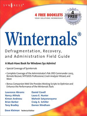 cover image of Winternals Defragmentation, Recovery, and Administration Field Guide